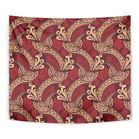 Luxury Red Monstera Tapestry Polynesian Tribal Pattern LT01 - Polynesian Pride