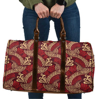 Luxury Red Monstera Travel Bag Polynesian Tribal Pattern LT01 Red - Polynesian Pride