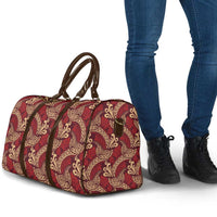 Luxury Red Monstera Travel Bag Polynesian Tribal Pattern LT01 - Polynesian Pride