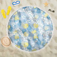 Anthurium Plumeria Lei Pastel Beach Blanket Blue Hawaiian Splendid Palaka