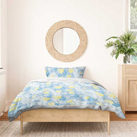 Anthurium Plumeria Lei Pastel Bedding Set Blue Hawaiian Splendid Palaka