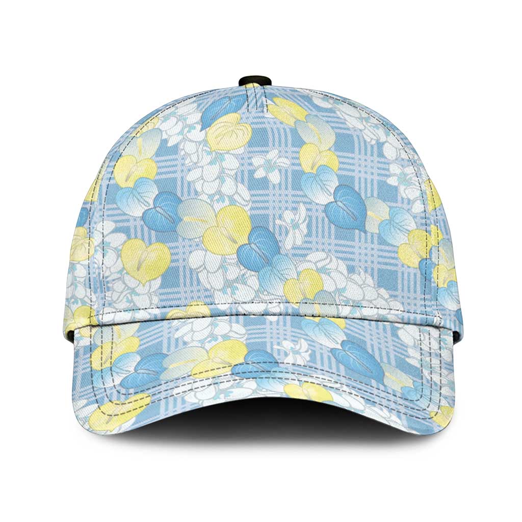 Anthurium Plumeria Lei Pastel Classic Cap Blue Hawaiian Splendid Palaka
