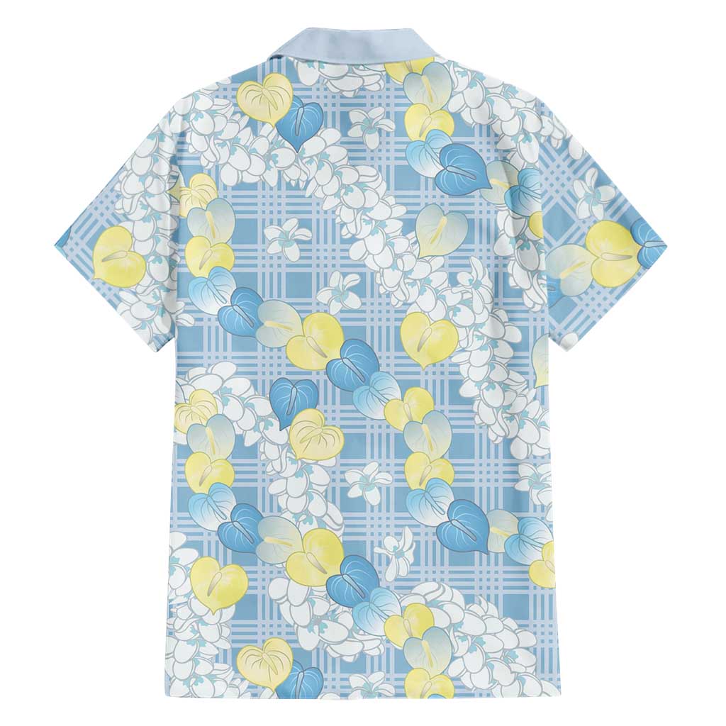 Anthurium Plumeria Lei Pastel Family Matching Summer Maxi Dress and Hawaiian Shirt Blue Hawaiian Splendid Palaka
