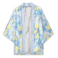 Anthurium Plumeria Lei Pastel Kimono Blue Hawaiian Splendid Palaka