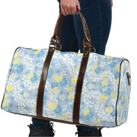 Anthurium Plumeria Lei Pastel Travel Bag Blue Hawaiian Splendid Palaka LT01 - Polynesian Pride