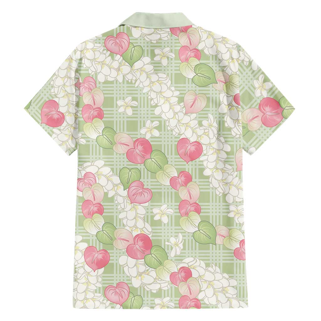 Anthurium Plumeria Lei Pastel Hawaiian Shirt Green Hawaiian Splendid Palaka