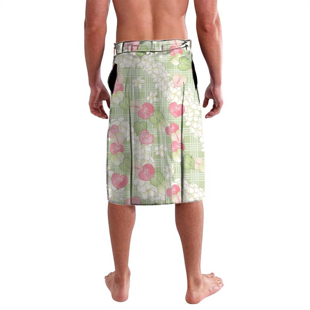 Anthurium Plumeria Lei Pastel Lavalava Green Hawaiian Splendid Palaka