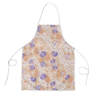 Anthurium Plumeria Lei Pastel Apron Orange Hawaiian Splendid Palaka