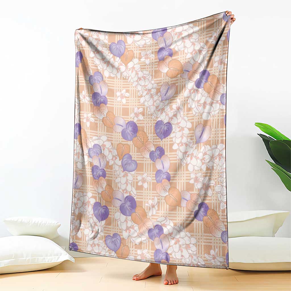 Anthurium Plumeria Lei Pastel Blanket Orange Hawaiian Splendid Palaka