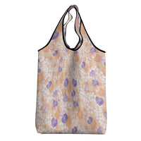 Anthurium Plumeria Lei Pastel Grocery Bag Orange Hawaiian Splendid Palaka