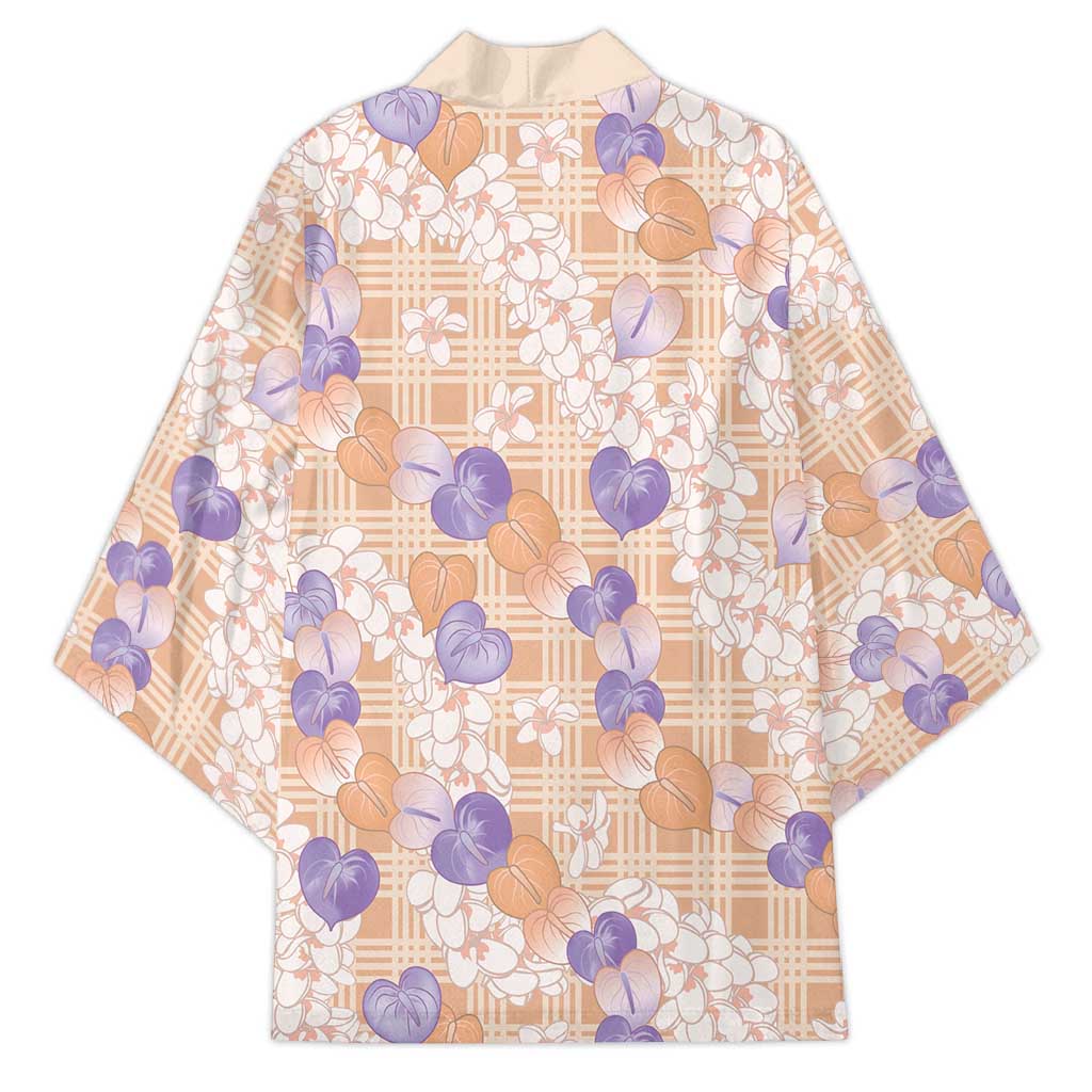 Anthurium Plumeria Lei Pastel Kimono Orange Hawaiian Splendid Palaka