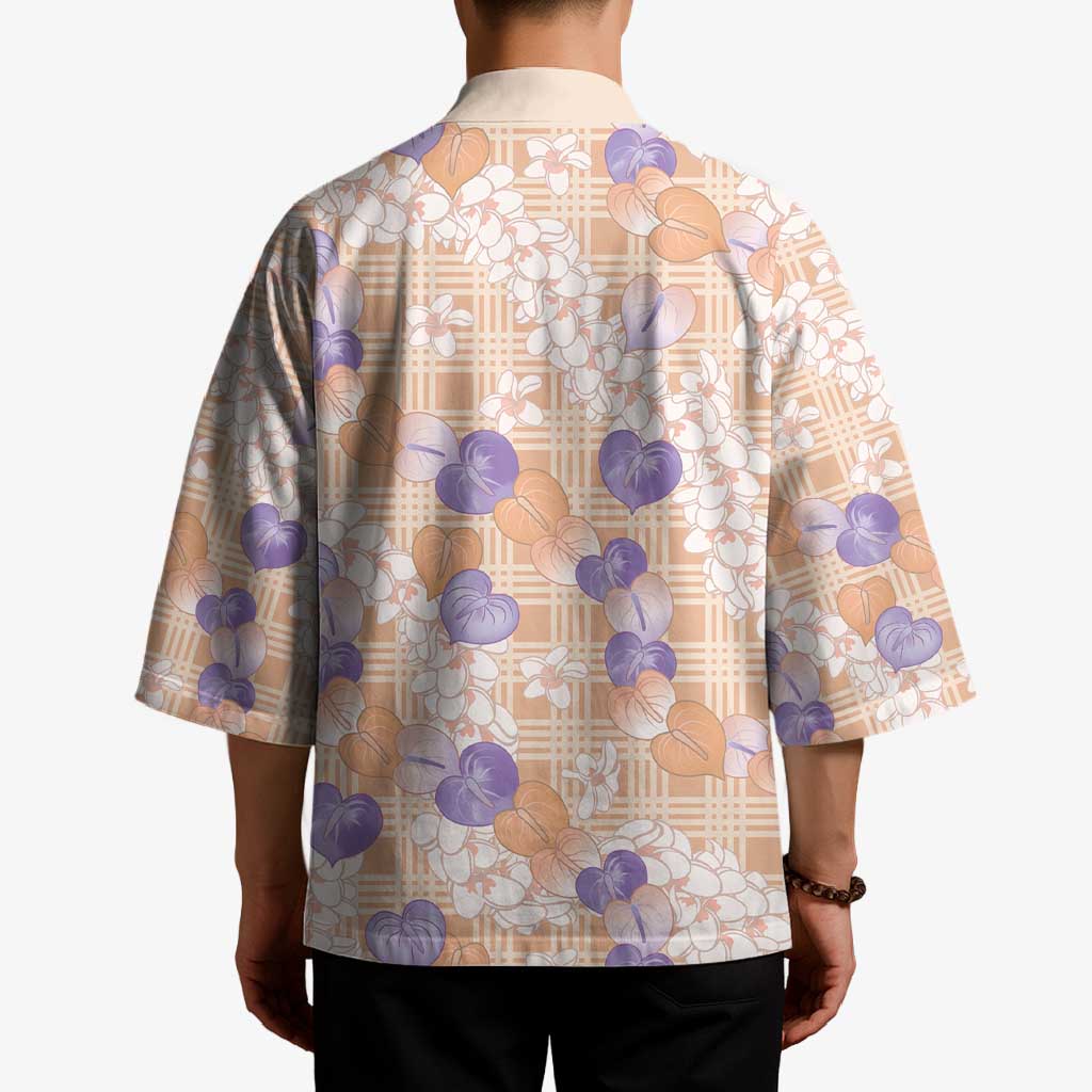 Anthurium Plumeria Lei Pastel Kimono Orange Hawaiian Splendid Palaka