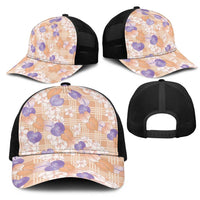 Anthurium Plumeria Lei Pastel Mesh Trucker Cap Orange Hawaiian Splendid Palaka