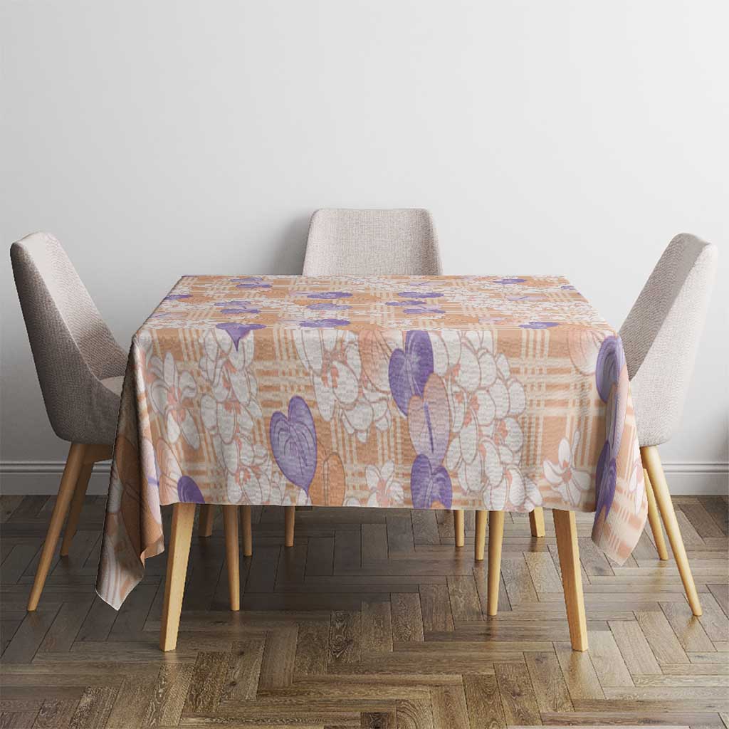 Anthurium Plumeria Lei Pastel Tablecloth Orange Hawaiian Splendid Palaka