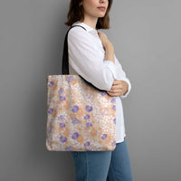 Anthurium Plumeria Lei Pastel Tote Bag Orange Hawaiian Splendid Palaka LT01 - Polynesian Pride