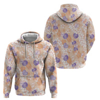 Anthurium Plumeria Lei Pastel Zip Hoodie Orange Hawaiian Splendid Palaka