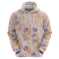 Anthurium Plumeria Lei Pastel Zip Hoodie Orange Hawaiian Splendid Palaka
