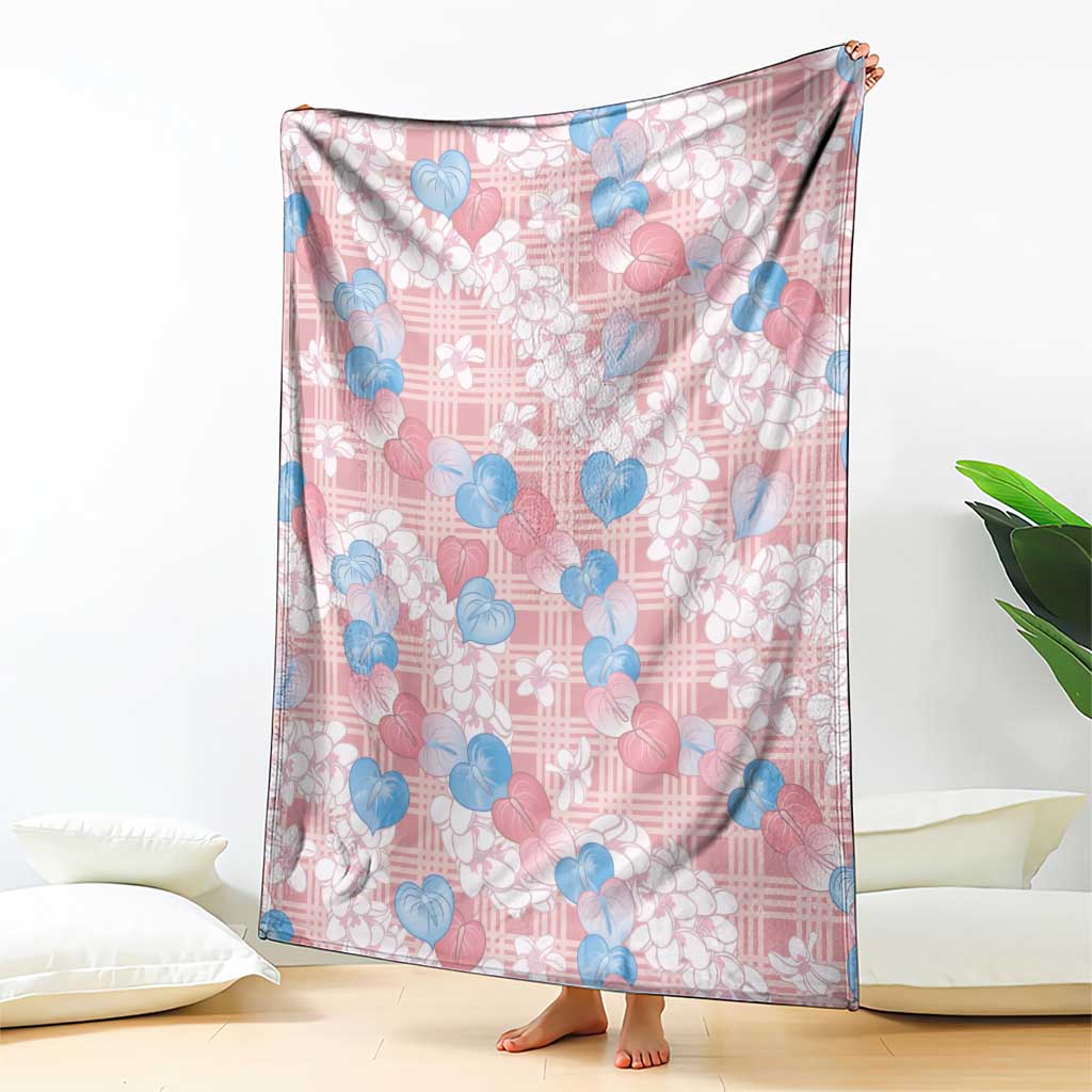 Anthurium Plumeria Lei Pastel Blanket Pink Hawaiian Splendid Palaka