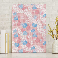Anthurium Plumeria Lei Pastel Canvas Wall Art Pink Hawaiian Splendid Palaka