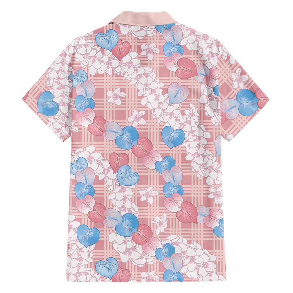 Anthurium Plumeria Lei Pastel Family Matching Mermaid Dress and Hawaiian Shirt Pink Hawaiian Splendid Palaka