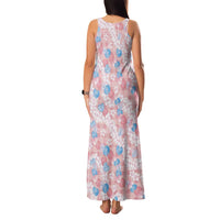 Anthurium Plumeria Lei Pastel Family Matching Tank Maxi Dress and Hawaiian Shirt Pink Hawaiian Splendid Palaka