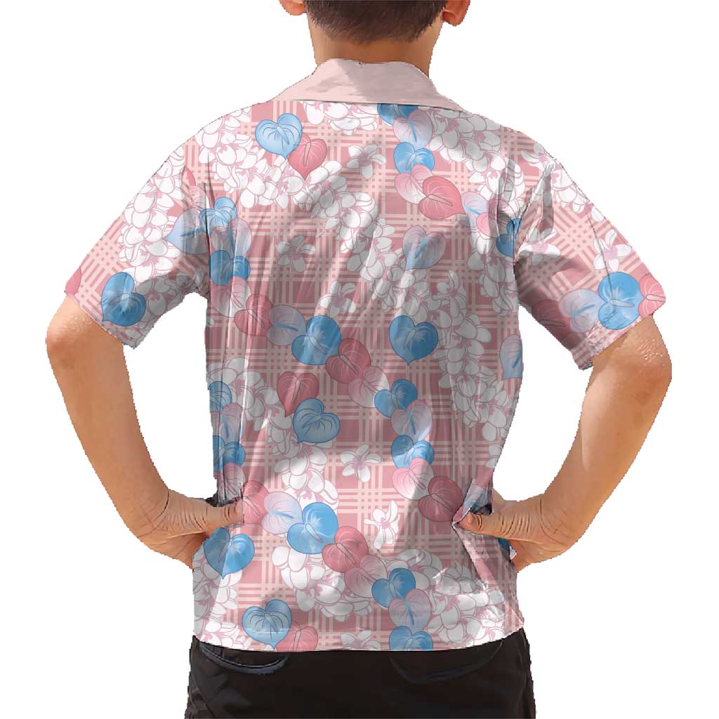 Anthurium Plumeria Lei Pastel Hawaiian Shirt Pink Hawaiian Splendid Palaka
