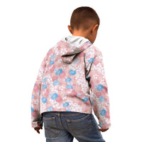 Anthurium Plumeria Lei Pastel Kid Hoodie Pink Hawaiian Splendid Palaka
