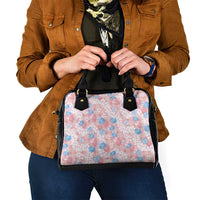 Anthurium Plumeria Lei Pastel Shoulder Handbag Pink Hawaiian Splendid Palaka