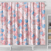 Anthurium Plumeria Lei Pastel Shower Curtain Pink Hawaiian Splendid Palaka