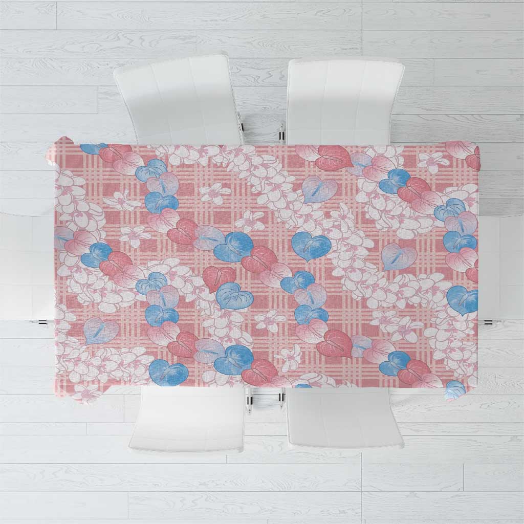 Anthurium Plumeria Lei Pastel Tablecloth Pink Hawaiian Splendid Palaka