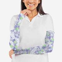 Anthurium Plumeria Lei Pastel Arm Sleeves Purple Hawaiian Splendid Palaka