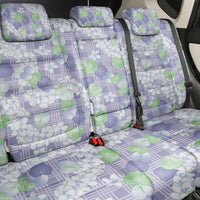 Anthurium Plumeria Lei Pastel Back Car Seat Cover Purple Hawaiian Splendid Palaka