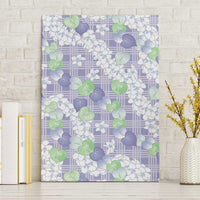 Anthurium Plumeria Lei Pastel Canvas Wall Art Purple Hawaiian Splendid Palaka