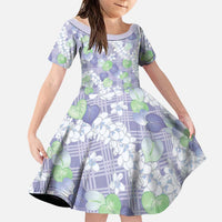 Anthurium Plumeria Lei Pastel Family Matching Tank Maxi Dress and Hawaiian Shirt Purple Hawaiian Splendid Palaka