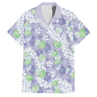 Anthurium Plumeria Lei Pastel Family Matching Tank Maxi Dress and Hawaiian Shirt Purple Hawaiian Splendid Palaka
