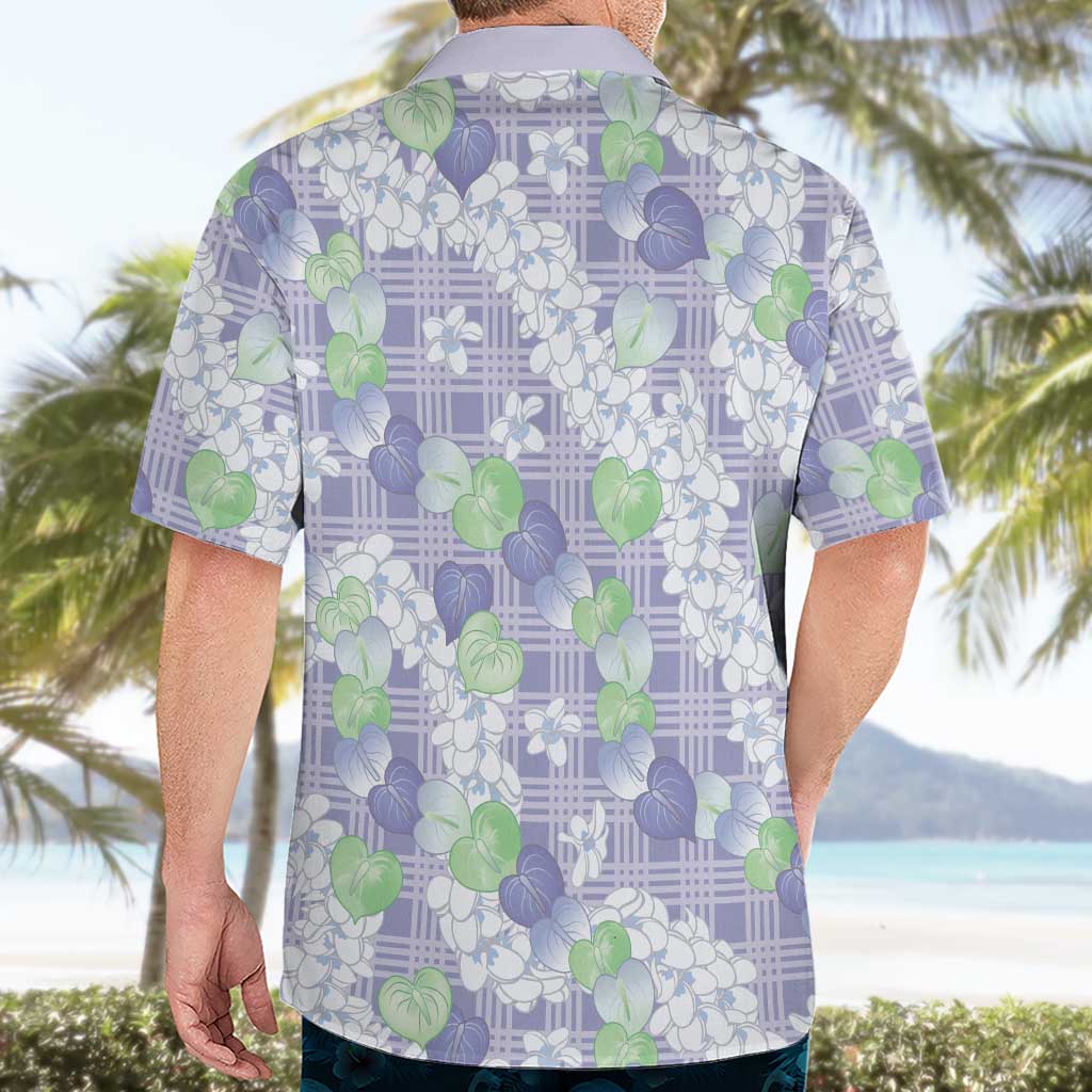 Anthurium Plumeria Lei Pastel Hawaiian Shirt Purple Hawaiian Splendid Palaka