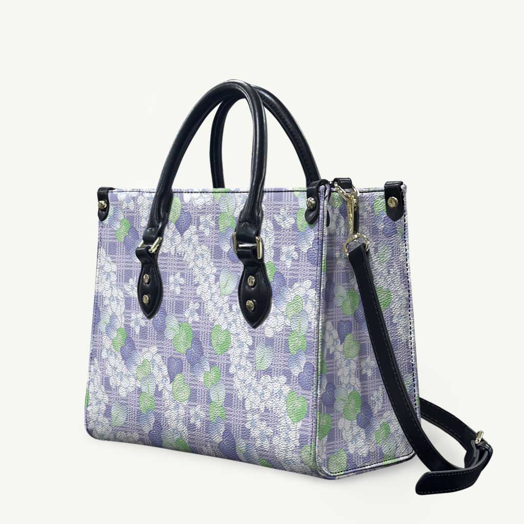 Anthurium Plumeria Lei Pastel Leather Bag Purple Hawaiian Splendid Palaka