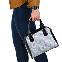 Anthurium Plumeria Lei Pastel Shoulder Handbag Purple Hawaiian Splendid Palaka LT01 - Polynesian Pride