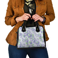 Anthurium Plumeria Lei Pastel Shoulder Handbag Purple Hawaiian Splendid Palaka LT01 - Polynesian Pride