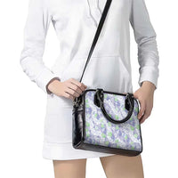 Anthurium Plumeria Lei Pastel Shoulder Handbag Purple Hawaiian Splendid Palaka LT01 - Polynesian Pride