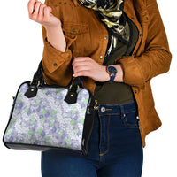 Anthurium Plumeria Lei Pastel Shoulder Handbag Purple Hawaiian Splendid Palaka LT01 - Polynesian Pride