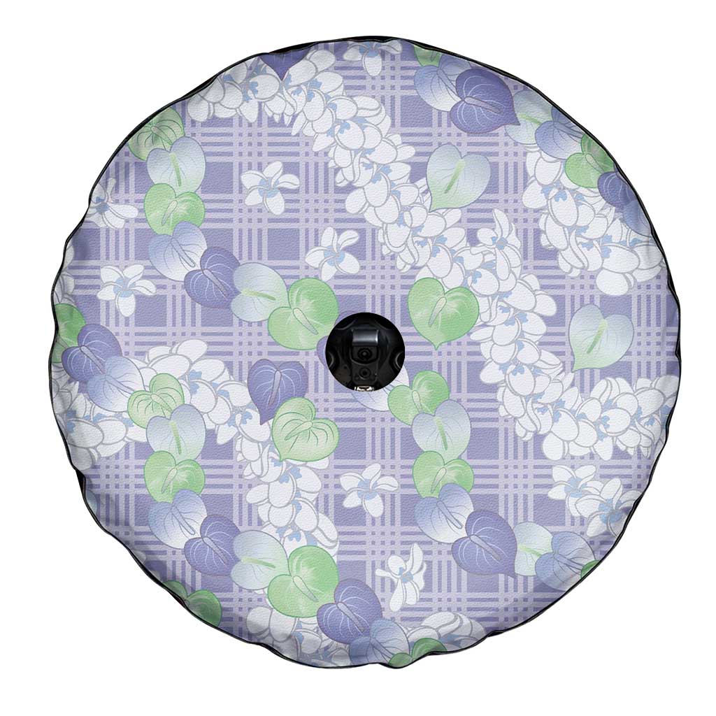 Anthurium Plumeria Lei Pastel Spare Tire Cover Purple Hawaiian Splendid Palaka