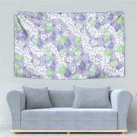 Anthurium Plumeria Lei Pastel Tapestry Purple Hawaiian Splendid Palaka