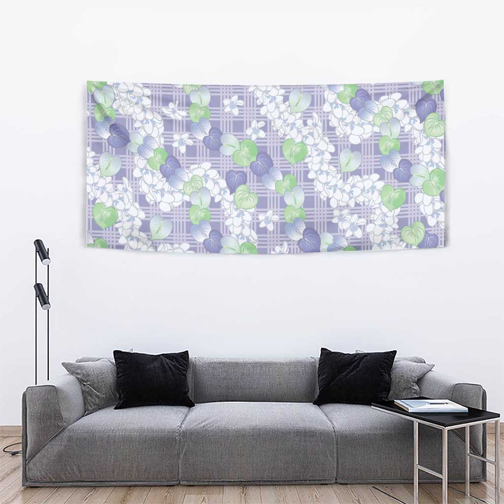 Anthurium Plumeria Lei Pastel Tapestry Purple Hawaiian Splendid Palaka