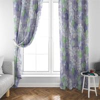 Anthurium Plumeria Lei Pastel Window Curtain Purple Hawaiian Splendid Palaka LT01 - Polynesian Pride