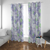 Anthurium Plumeria Lei Pastel Window Curtain Purple Hawaiian Splendid Palaka LT01 With Grommets Purple - Polynesian Pride