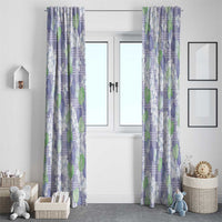 Anthurium Plumeria Lei Pastel Window Curtain Purple Hawaiian Splendid Palaka LT01 - Polynesian Pride