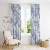 Anthurium Plumeria Lei Pastel Window Curtain Purple Hawaiian Splendid Palaka LT01 - Polynesian Pride