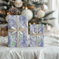 Anthurium Plumeria Lei Pastel Wrapping Paper Purple Hawaiian Splendid Palaka