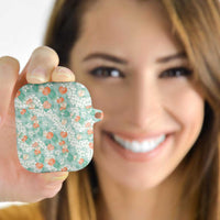 Anthurium Plumeria Lei Pastel AirPods Case Teal Hawaiian Splendid Palaka LT01 - Polynesian Pride